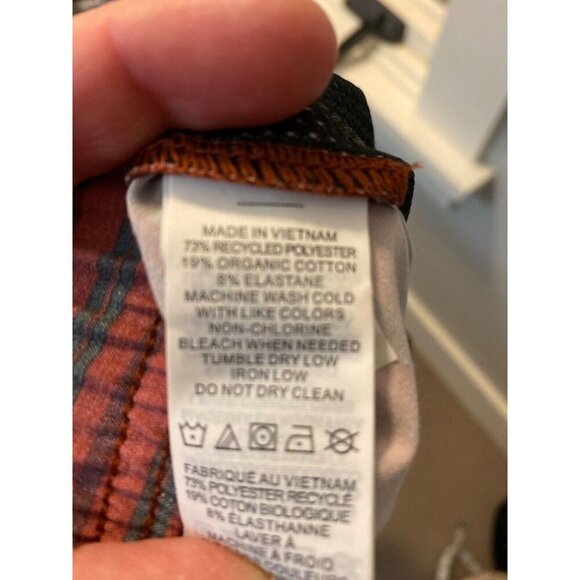 PrAna Metric E-Waist Zip Swim Trunk Small Rust Stripe 8” inseam MSRP $69 - Picture 4 of 4